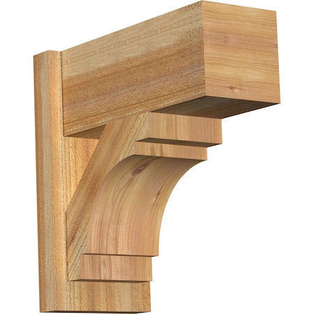 Merced Block Rough Sawn Outlooker, Western Red Cedar, 8W X 18D X 18H